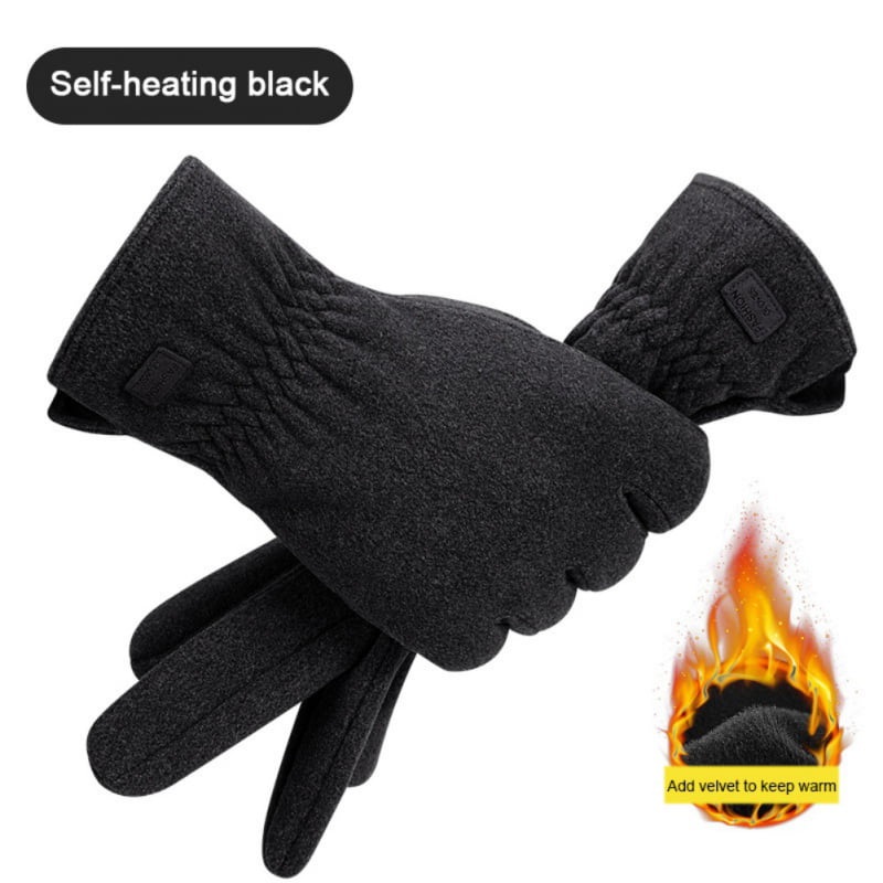 Winter Warm Touch Screen Soft Gloves Thermal Windproof for Mens Women Kids Black 
