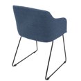 thumbnail image 4 of Lumisource Daniella Contemporary Dining/Accent Chair in Blue - Set of 2, 4 of 7