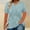 aca_Green, variant on Hipattires Blue T-Shirts for Women V-Neck Beach Tops Plus Size Short Sleeve Blouses Solid Trendy T-Shirts