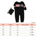 thumbnail image 2 of Baby Girls Boys Stitching Leopard Print Matching Jumpsuit Hat Suits Clothes,0-12 Months, 2 of 7