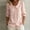 Pink, variant on Morttic Plus Size Women's Striped Peter Pan Collar Blouse – Mid Sleeve Loose Fit V-Neck Button Office & Business Casual Top Pink，4XL