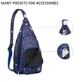 thumbnail image 4 of Gothic Celestial Sling Backpack - Dark Moon & Sun Design, Multi-Functional Pack for Cycling & Nighttime Commute, 4 of 4