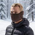 thumbnail image 2 of Unique Bargains 1 Pc Two-in-one Face Mask Ear Protection Balaclava for Cycling Brown, 2 of 6