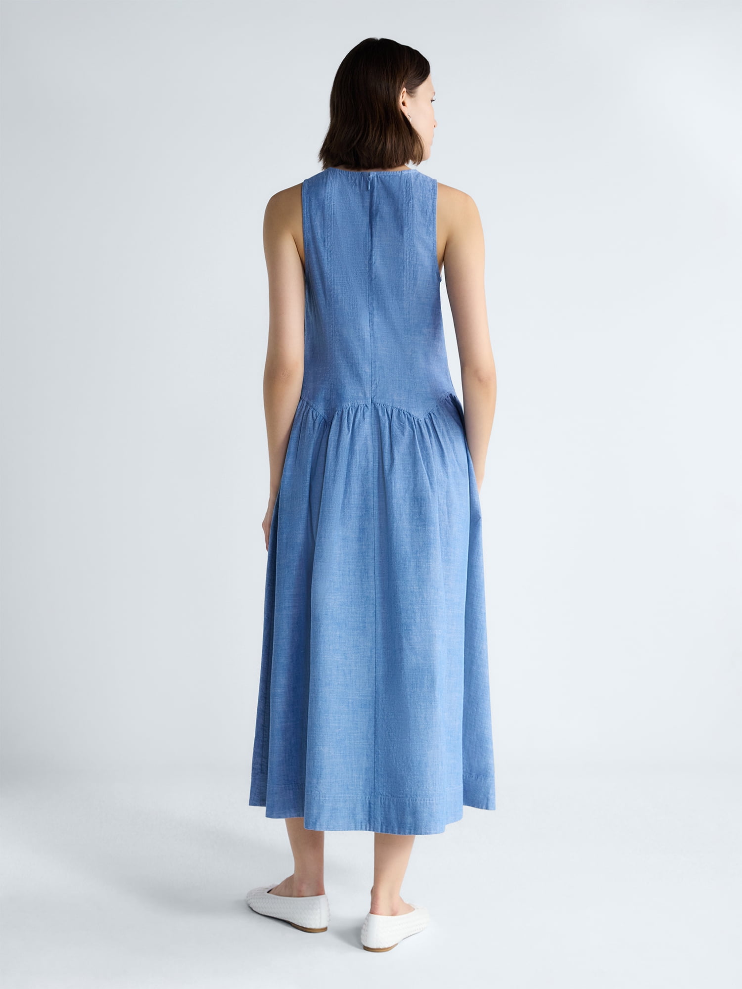 Free Assembly Women’s and Women's Plus Sleeveless Cotton Racer Back Maxi Dress, Sizes XS-4X