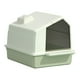 thumbnail image 3 of Caja de arena portátil perfecl para gatos con tapa grande Verde, 3 of 8