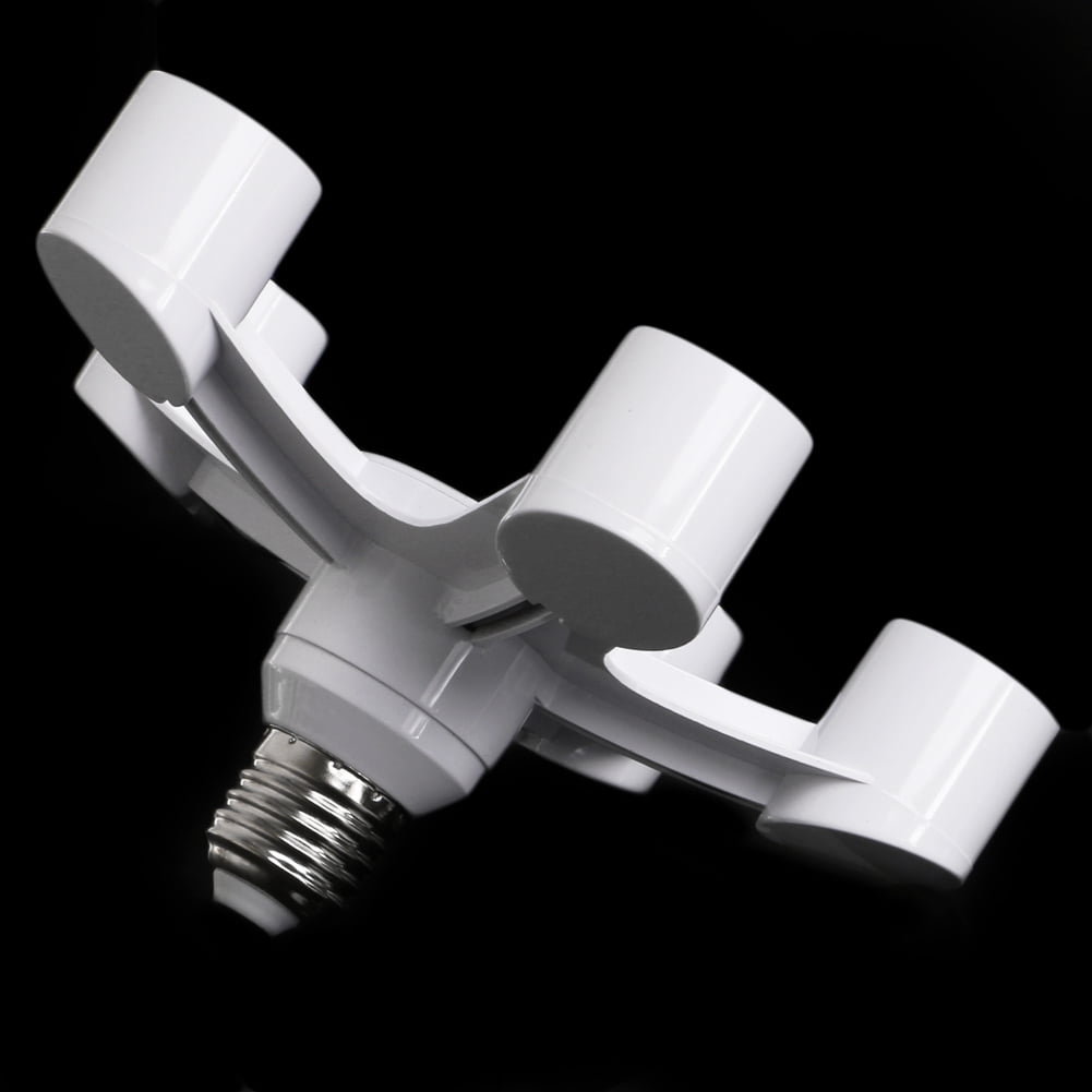 ANXPTME 5 In 1 E27 To E27 Base Socket Splitter LED Light Lamp Bulb Adapter Holder