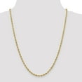 thumbnail image 2 of Diamond2Deal 14K Yellow Gold 3mm Semi Solid Rope Chain Necklace for Women 24", 2 of 6