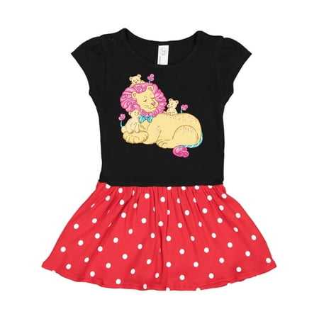 

Inktastic Cotton Candy Lions with Pink Mane Gift Toddler Girl Dress