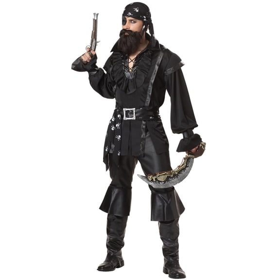 California Costumes Black Plundering Pirate Costume Adult Large 42-44 Male