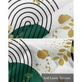 thumbnail image 6 of Boho Green Kitchen Valances for Windows Farmhouse Linen Window Valance Curtain for Living Room Window Treatment Gold Leaf Black Bohemian Plant Circle Flower Valance Rod Pocket Topper, 42 x 18 Inch, 6 of 6