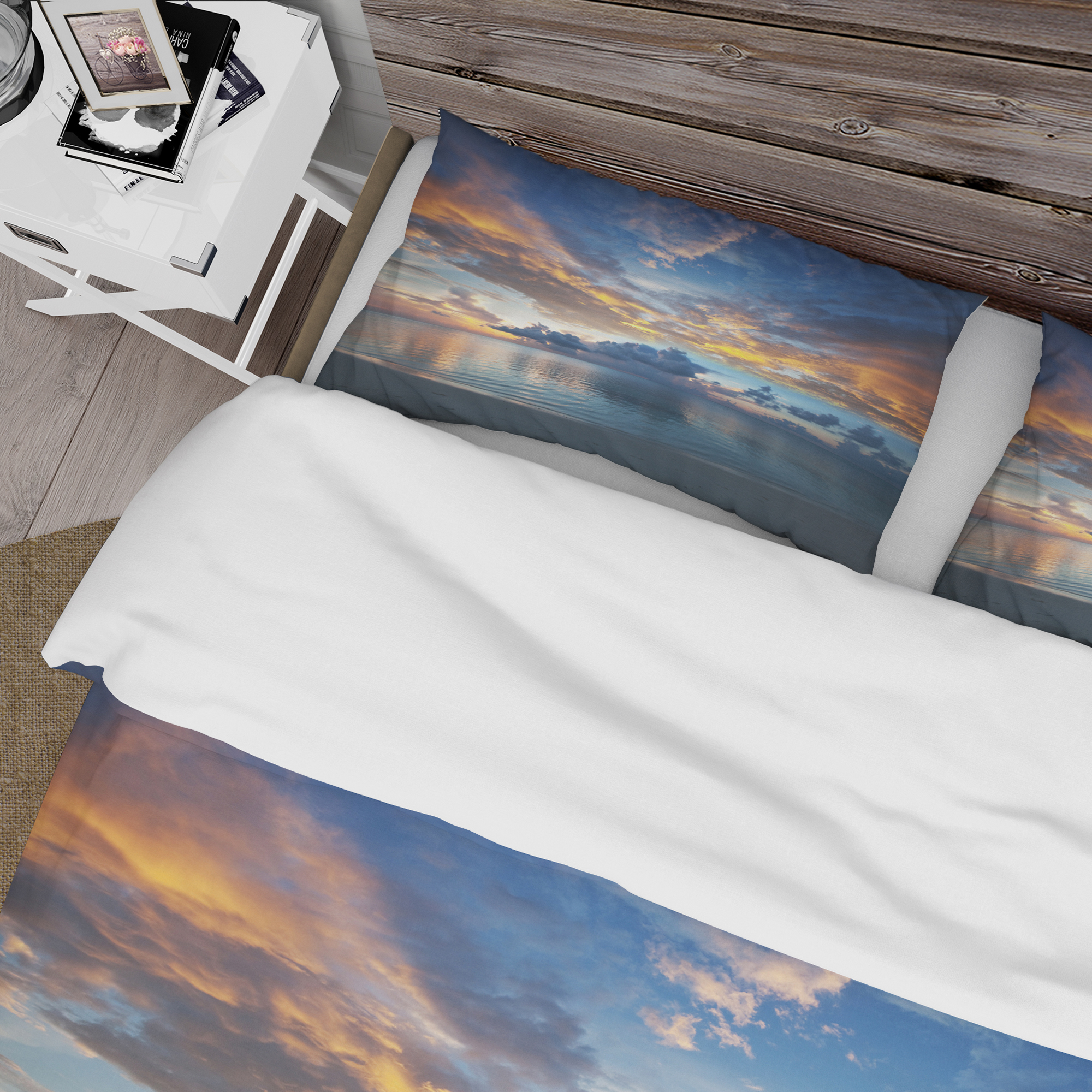 Designart 'Exotic Colorful Maldives Seashore' Seascape Duvet Cover Set