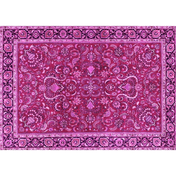 Ahgly Company Indoor Rectangle Persian Pink Traditional Area Rugs, 5' x 7'