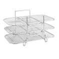 thumbnail image 1 of Fryer Rack, Even Heating Stainless Steel Dehydrator Rack   Tight Mesh Detachable  For Home, 1 of 8