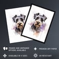 thumbnail image 2 of Schnauzer Lovers Gift Watercolour Pet Portrait Painting Artwork Large Wall Art Poster Print Thick Paper 18X24 Inch, 2 of 5