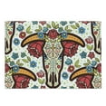 thumbnail image 1 of Ethnic Cutting Board, Mexican Folkloric Flourish Ornamental Animal Sugar Skull with Flowers Bohemian, Decorative Tempered Glass Cutting and Serving Board, in 3 Sizes, by Ambesonne, 1 of 2