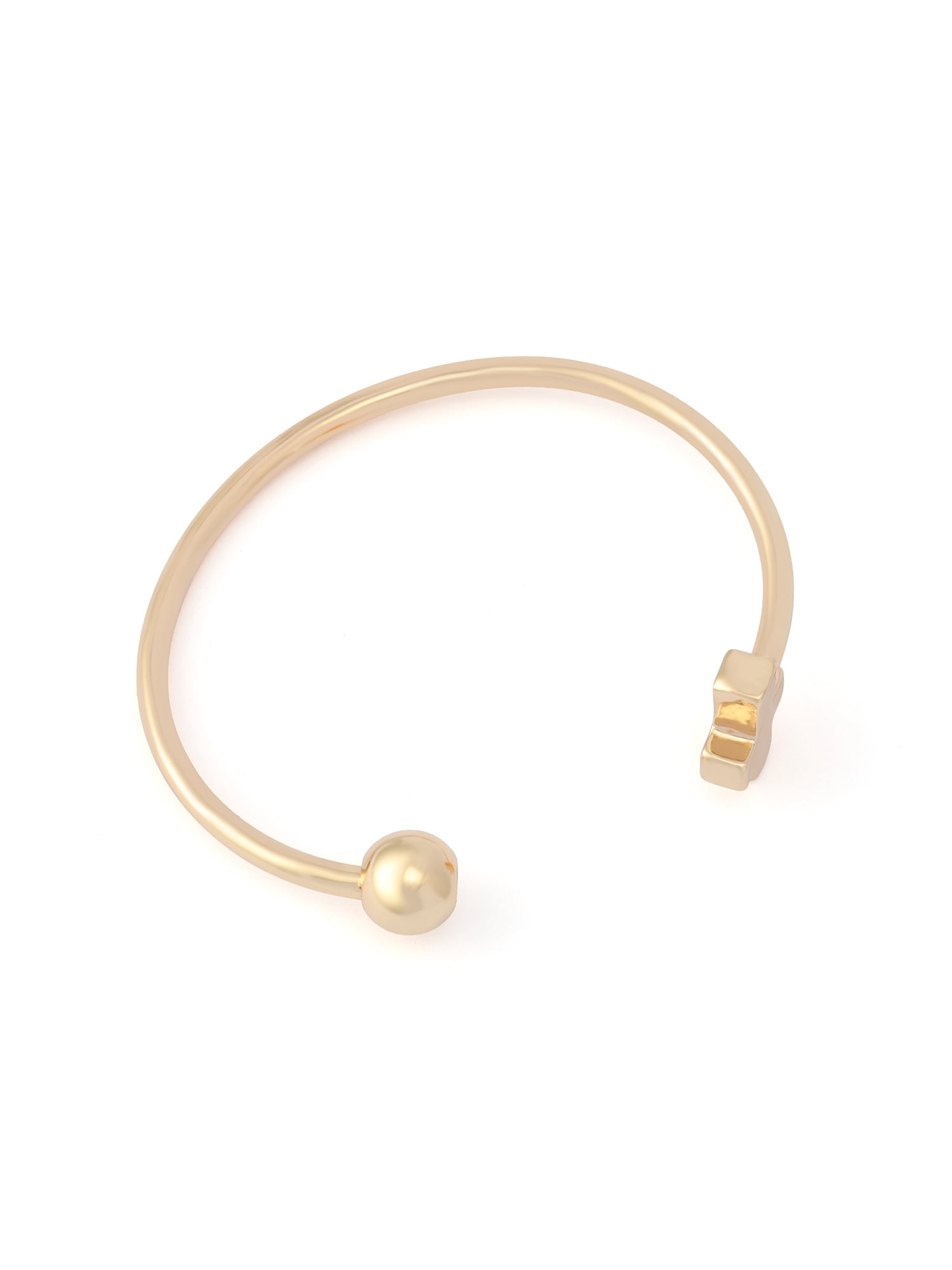 Madden NYC Women's Fashion Gold-Tone Cross Cuff Bracelet