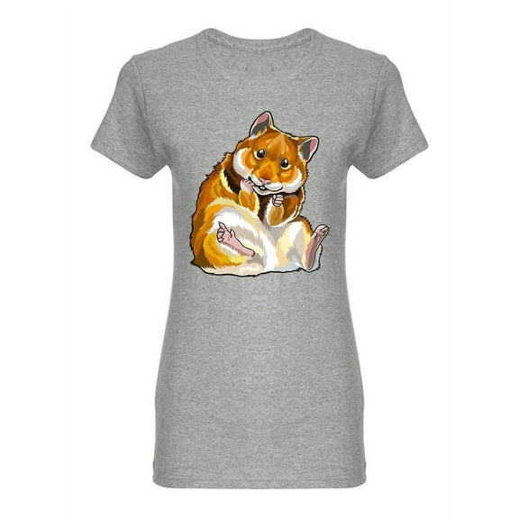 Detailed Hamster Sketch Shaped T-Shirt Women -Image by Shutterstock, Female XX-Large