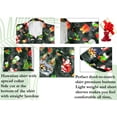 thumbnail image 6 of HAPPY BAY Men's Beach Button Down Funky Santa Claus Party Dress Shirt Vacation Hawaiian Christmas Tree Gifts Shirts for Men M Xmas Tree Gifts, Black, 6 of 6
