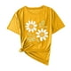 thumbnail image 3 of Camisas de Manga Corta para las Mujeres Moda Casual Impresión Cuello Redondo Suéter Tee Blusas, 3 of 3