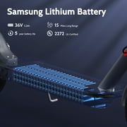 350W Motor Electric Scooter,19 MPH Top Speed, 21-Mile Range, 8.5”Wear-resistant Solid Tires, Foldable & Lightweight for Commuting
