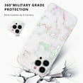thumbnail image 2 of Allytech iPhone 12 & iPhone 12 Pro Case and Cover Marble, TPU Soft Rubber Silicone Anti-Fall Shockproof Skin for Women Girls Mens Cover for iPhone 12 Pro/iPhone 12 6.1 inch 2020, White Marble, 2 of 6