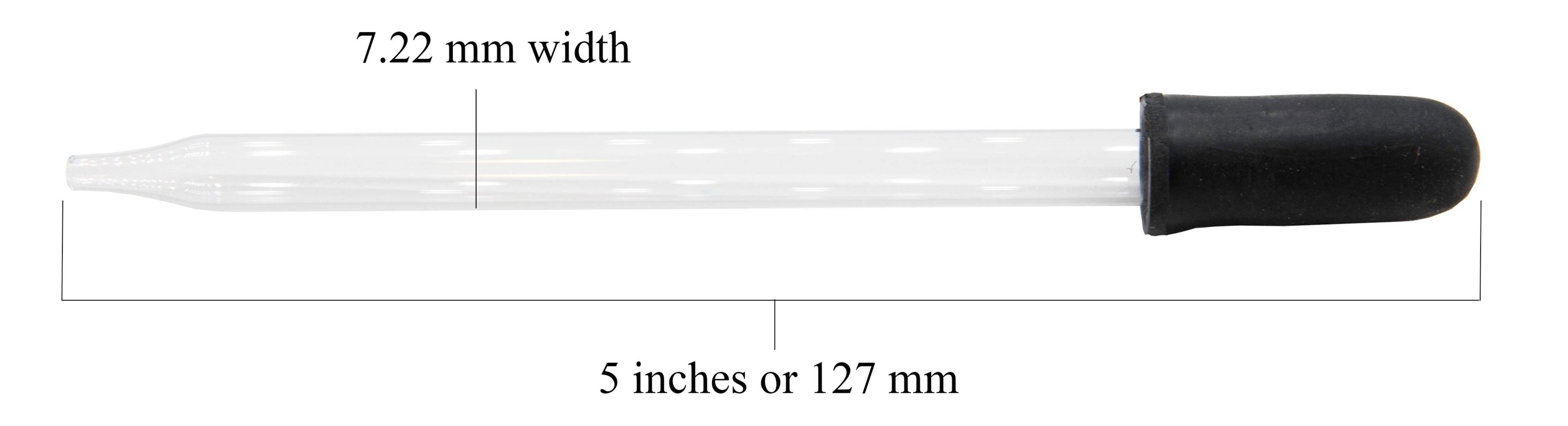 Dropper Medicine with Straight Glass Pipette 4 inches length.  12 packs of 12.