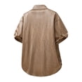 thumbnail image 5 of Xcmzpl Men's Metallic Button Down Shirt Short Sleeve Collar Glitter Top with Pocket 70s Vintage Cocktail Nightclub Rock Clothes, 5 of 5