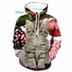 thumbnail image 3 of Sudadera con capucha de Papá Noel y gato con estampado 3D para hombre, sudadera con estampado de árbol de Navidad y muñeco de nieve, unisex, holgada, de manga larga, 3 of 5