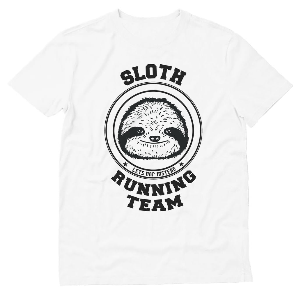Funny Workout Tee Sloth Running Team Shirt Funny Women Exercice Tshirt Fitness tshirt Cute Sloth Funny Running Tee Girls Sloth Shirt