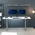 thumbnail image 4 of VIVO Electric Dual Motor 71” x 30” Desk, White Dry Erase Top, Gray Frame, 4 of 8