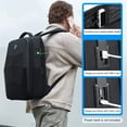 thumbnail image 4 of FENRUIEN 17.3-Inch Hard Shell Laptop Backpack,Anti-Theft Waterproof Business Travel Computer Backpack,Black Gaming Laptop Bag with USB Port for Men, 4 of 6