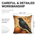 thumbnail image 2 of crow pumpkin fall Linen toss pillowcase Decoration pillowcase Gift preferred 24x24" Cushion cover 1 set Sofa pillowcase Sofa bedroom living room car, 2 of 4