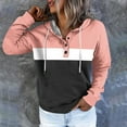 thumbnail image 5 of Jsaierl Womens Hoodies Cute Color Block Graphic Hooded Sweatshirts Casual Pullover Workout Long Sleeve Top Hoodie Womens Hoodies Under $20, 5 of 5