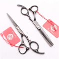 thumbnail image 3 of Juego de tijeras profesionales para cortar el cabello de 15 cm (6 pulgadas) de acero japonés, tijeras de barbero con acabado dorado para salón de belleza., 3 of 5