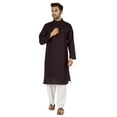 thumbnail image 5 of Atasi Cotton Kurta Solid Ethnic- Festive Long Shirt W/ Pintuck Traditional Indian Wear For Men's, 5 of 7