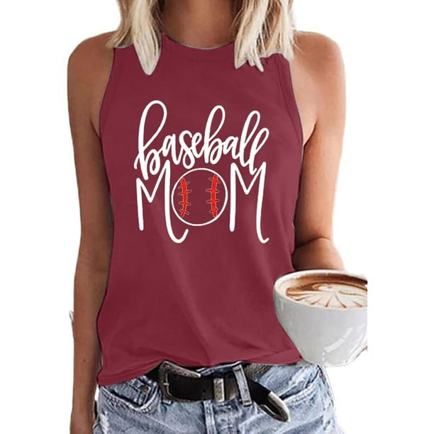 Summer Tops for Printing Digital Pattern Top Tank Round Neck Classic Fitted Camis Casual Vacation Ladies Softy Party Tops Wine,XL Walmart.com