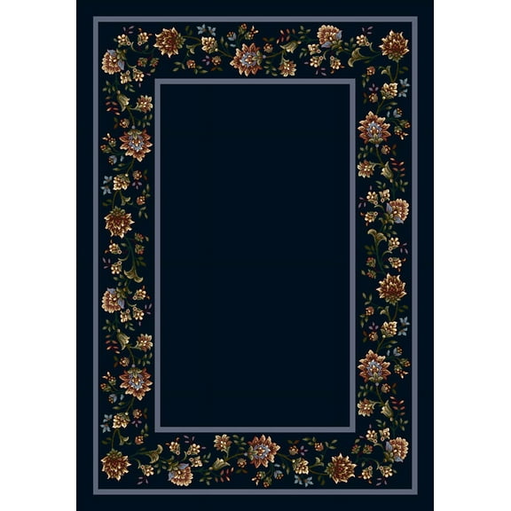 Milliken Blue Bordered Runner Khorrasan Sapphire II - Aprx 2' 4" x 23' 2"