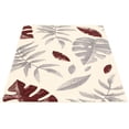 thumbnail image 3 of eCarpetGallery Modern Living Room Area Rug, 5'3" x 7'3", Cream-Bordeaux, Presly, 3 of 9