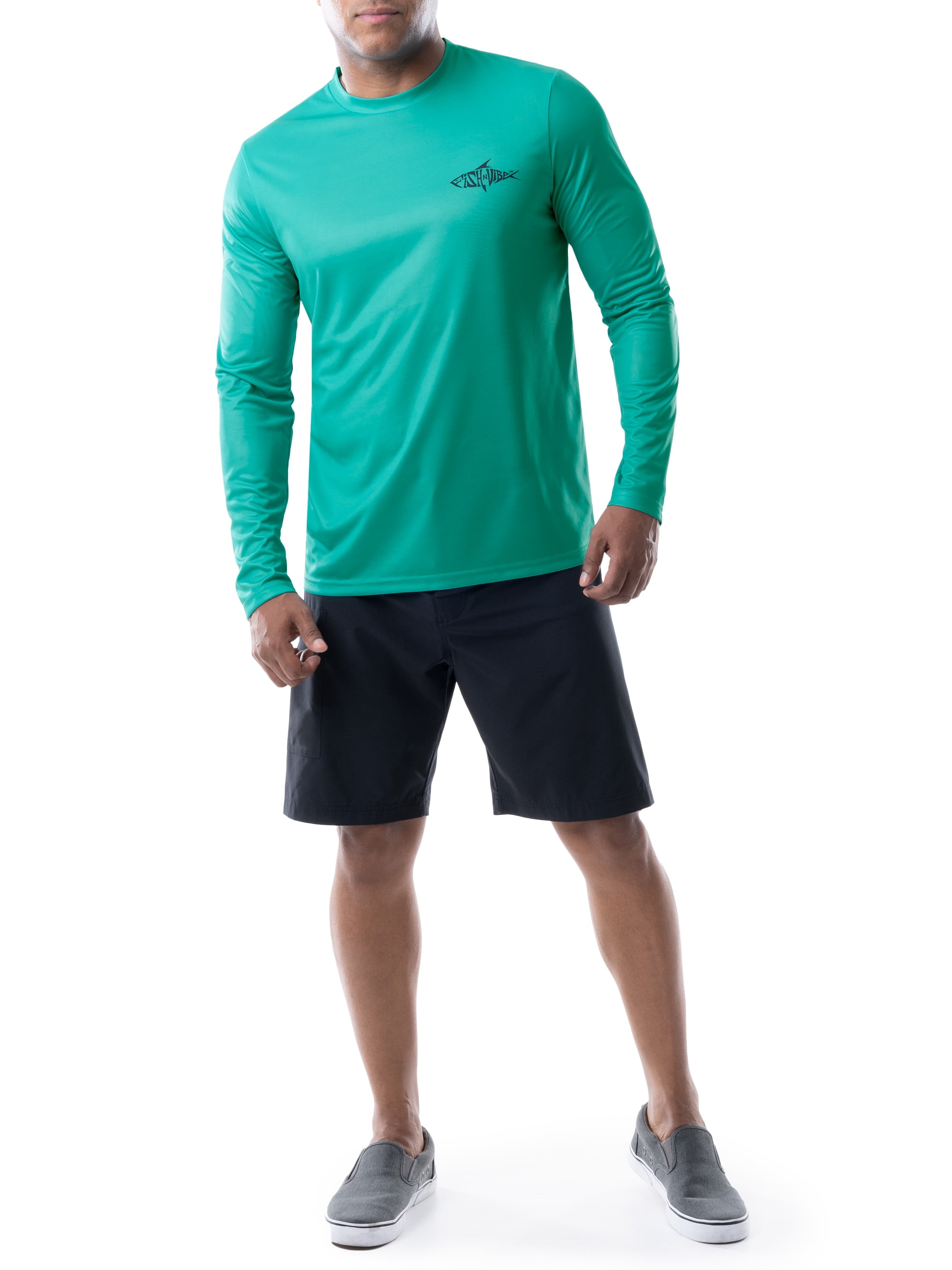Fish n Vibe Men's Long Sleeve Sun Protection Performance Fishing Tee