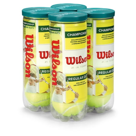 Wilson Championship Regular Duty Tennis Ball (4-Pack), Yellow