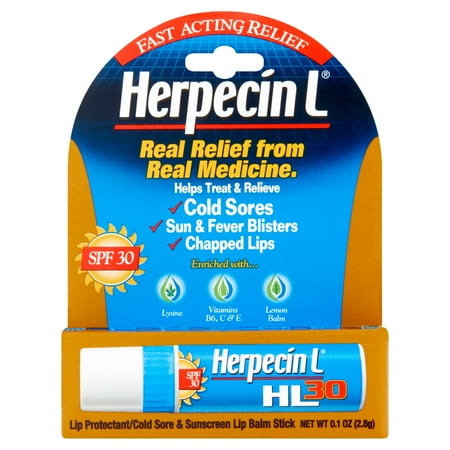 Herpecin L 30 Lip Protectant/Cold Sore & Sunscreen Lip Balm Stick, 0.1 oz