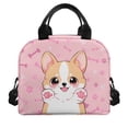 thumbnail image 2 of HUIACONG Cute Puppy and Bone Back Art Removable Shoulder Strap Insulated Lunch Bag for School Outdoor, Soft Comfortable Rugged Insulated Lunch Tote, 2 of 10