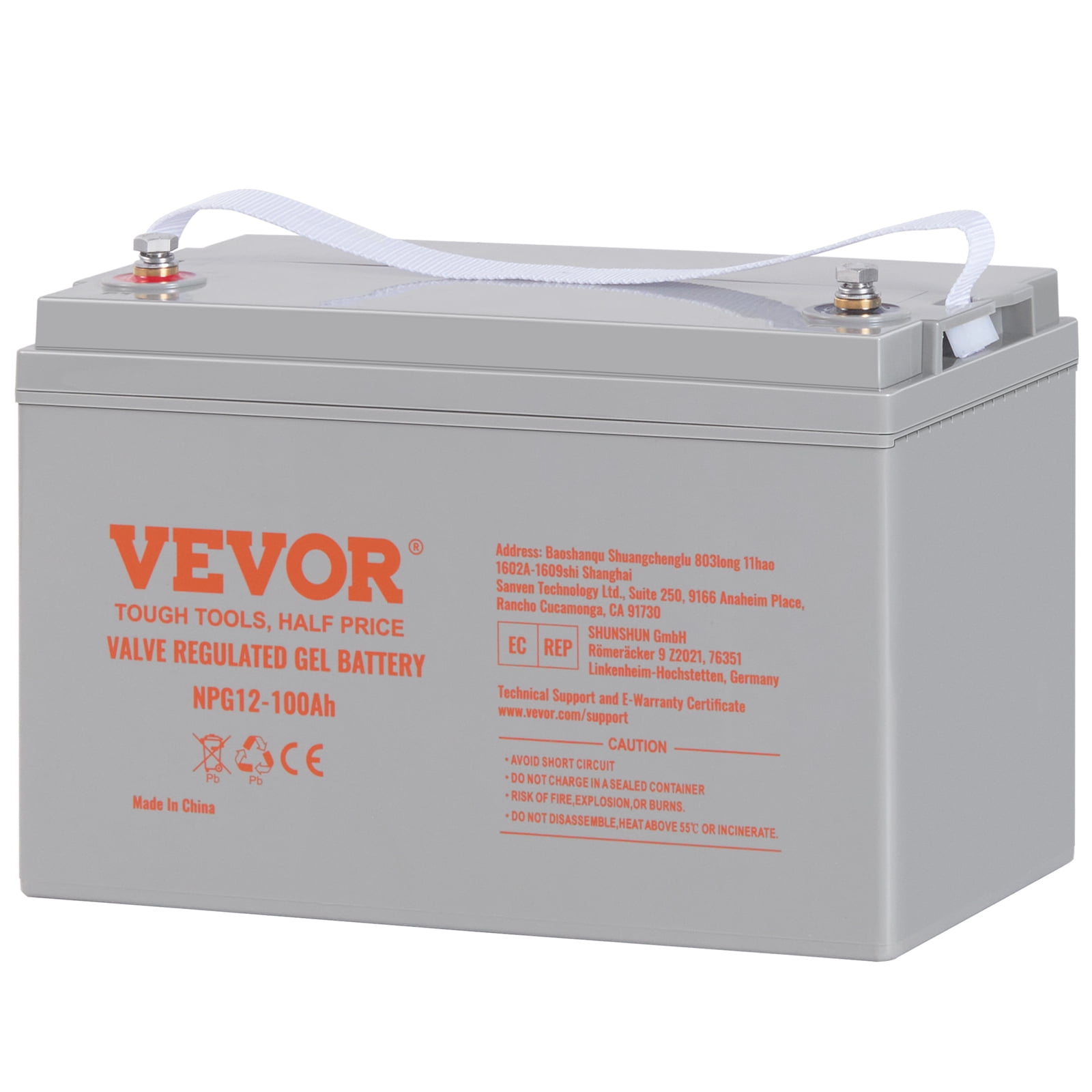 SKYSHALO Deep Cycle AGM Battery 12V 100 AH, Home Improvement Renewable Energy for Marine, RV, Carbin, Solar Energy Storge, Maintenance-Free, off-Grid Solar Sys UL Certified