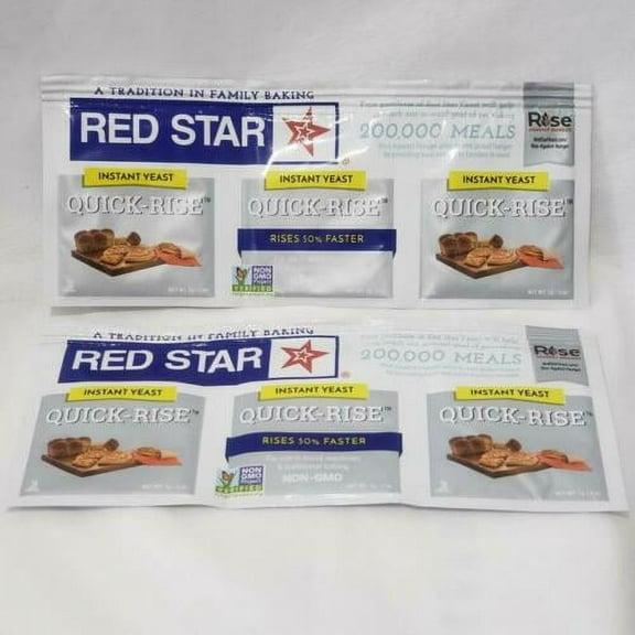 Red Star Quick Rise Yeast (2 Packages 3 Strips In Each) Total 6 Packages
