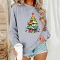 thumbnail image 2 of Christmas Sweatshirts for Womens Christmas Clothing Loose Plus Size Blouses Tops Fashion Cute Xmas Tree Printed Shirts Pullover Winter Long Sleeve Crewneck Sweaters, 2 of 6