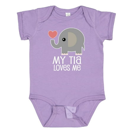 

Inktastic My Tia Loves Me Grandchild Gift Baby Boy or Baby Girl Bodysuit