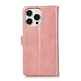 thumbnail image 2 of ELEHOLD Flip Wallet for iPhone 15 Case 6.1", PU Leather 9 Card Holders Cash Pocket Detachable Wris Strap Kickstand Function Shockproof Folio Wallet Protective Case for iPhone 15, Rosegold, 2 of 6
