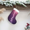 thumbnail image 6 of Salouo Thunderstorm Violet Purple Print Christmas Stockings,Large Xmas Stocking Set of 1 Holiday and Farmhouse Stocking for Christmas Holiday Party Decoration(17.7*11 Inch), 6 of 7