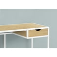 thumbnail image 2 of Office Desk Computer Desk, Home Office, Laptop, Storage Drawer, 42"l, Work, Natural Laminate, White Metal, Contemporary, Modern,Work Surface, 2 of 5