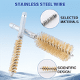 thumbnail image 6 of Hole Brush Cleaning Brush Set Steel Wire Hole Brush Set Stainless Steel Cleaning Brush for Electric Impact Drill,6 x stainless steel hole brushes 6 x brass hole brushes,Silver&Gold, 6 of 8